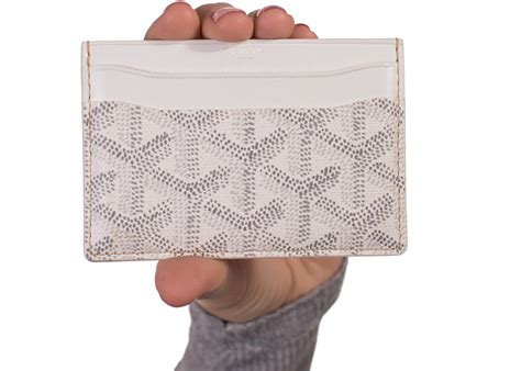 goyard cardholder white|goyard card holder men's.